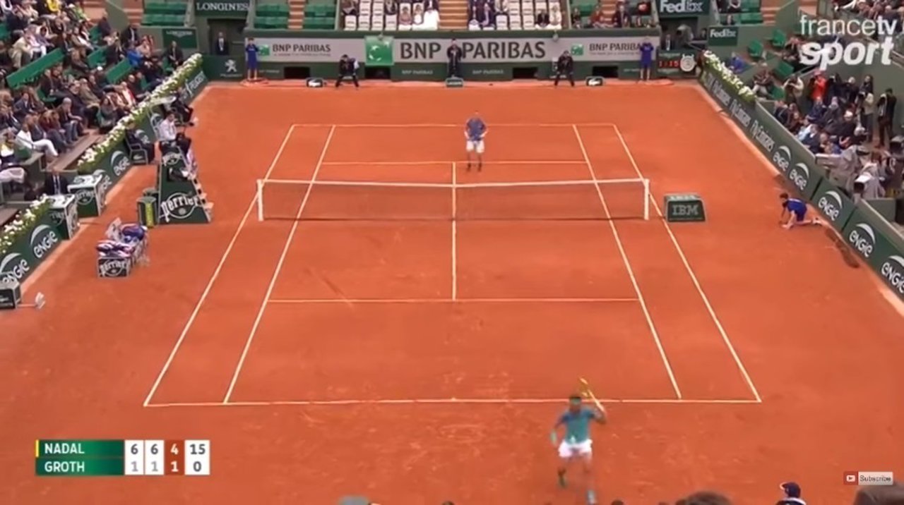 Estelar passing shot de Rafa Nadal Roland Garros 2016