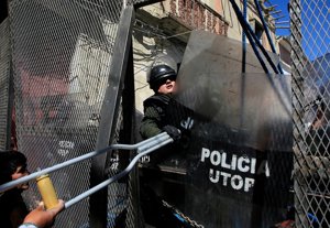 Manifestación de discapacitados en Bolivia