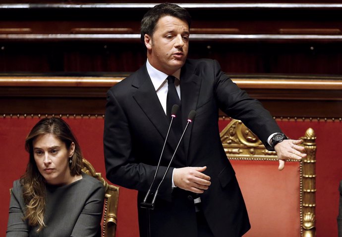 Matteo Renzi en el Parlamento