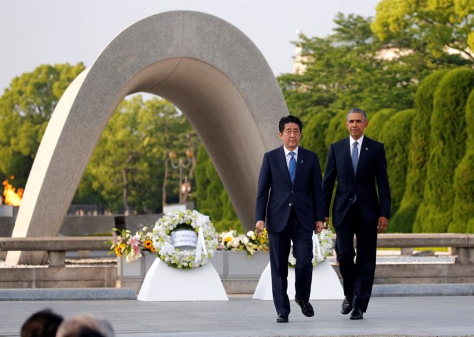 Obama en su visita histórica a Hiroshima