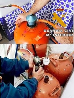 Imagen de la operación contra el grupo de estafadores