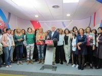 Méndez reivindica la igualdad rodeado de mujeres del PSdeG el día antes de las primarias