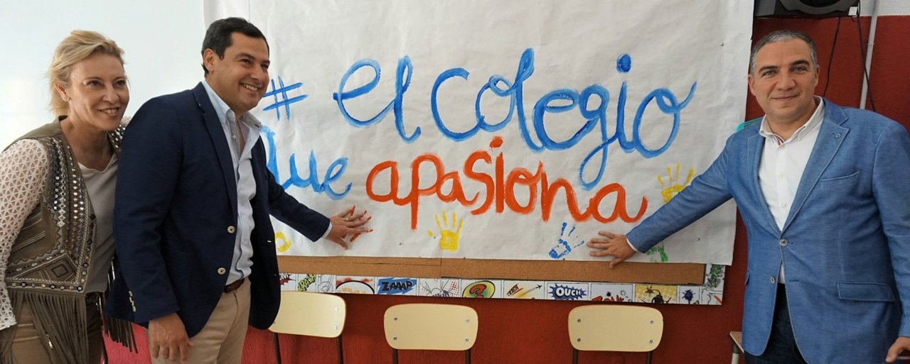 Junama Moreno, Elías Bendodo y Carolina España