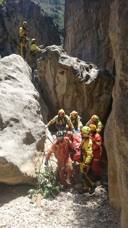 Imagen del rescate en Buñol