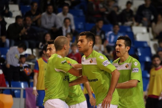Palma Futsal celebra el triunfo ante Inter