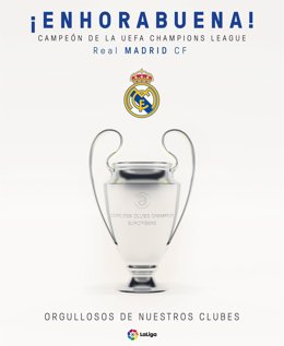 Felicitación LaLiga Real Madrid Liga Campeones Champions