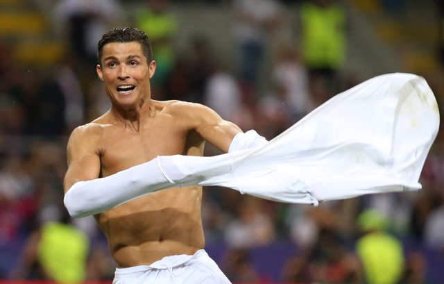 Cristiano Ronaldo celebra el gol definitivo de la final de la Champions League