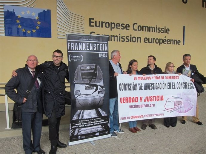 Víctimas del Alvia, el pasado noviembre en Bruselas