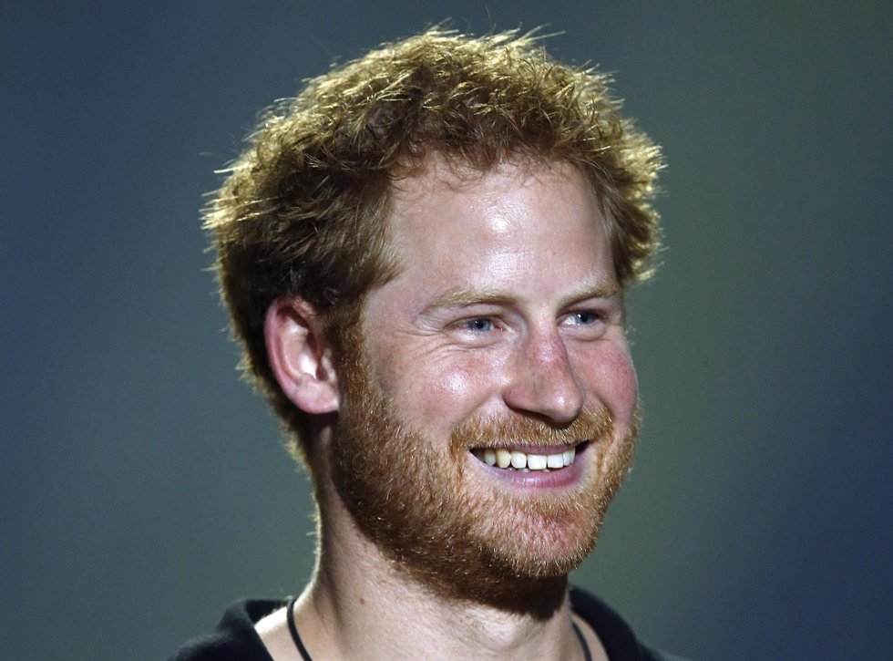 Prince Harry gives his closing speach during the closing ceremony of the Invictu