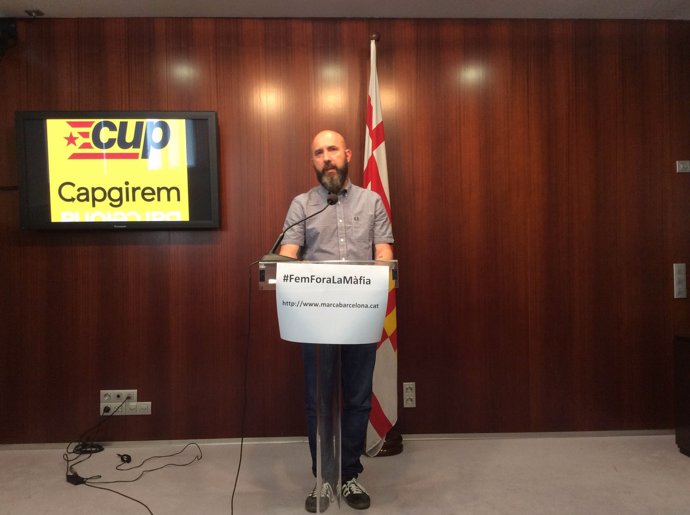 El concejal de la CUP en el Ayuntamiento de Barcelona, Josep Garganté