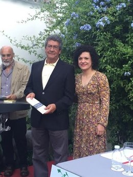 Entrega del Premio Juan Ramón Jiménez  a Santos Domínguez.