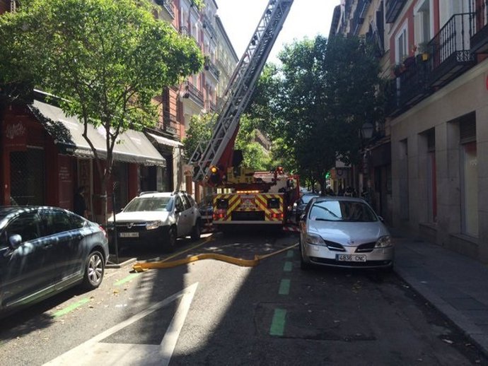 Incendio en la calle Apodaca