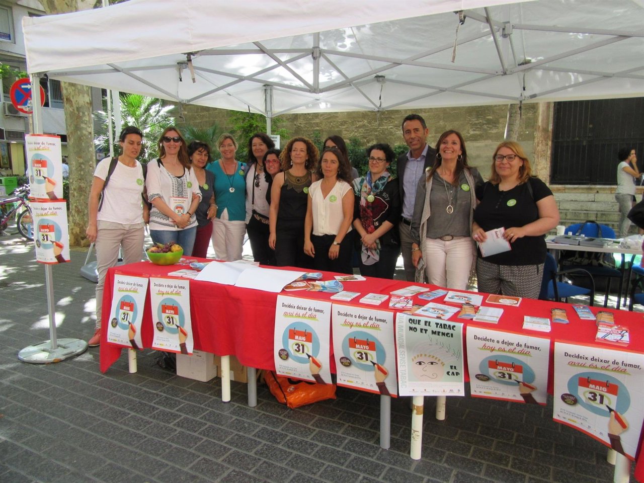 Carpa con motivo del Día Mundial sin tabaco