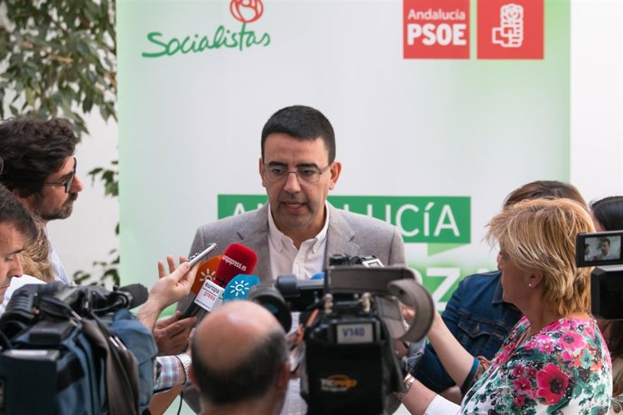 El portavoz del PSOE en el Parlamento de Andalucía, Mario Jiménez