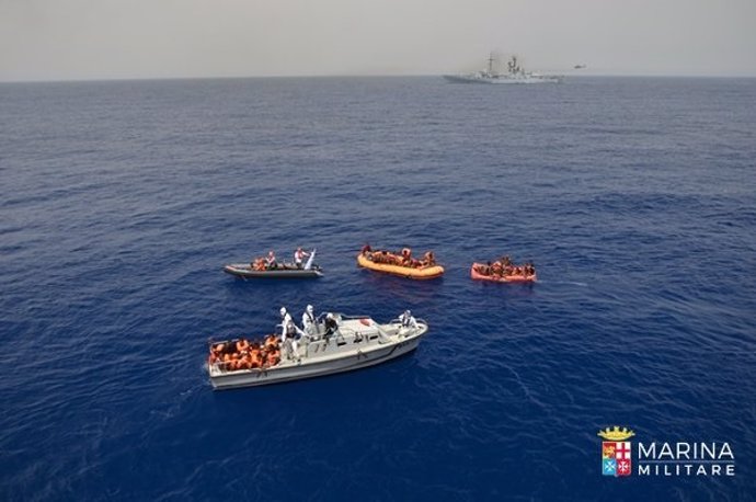 Rescate de inmigrantes en el Mediterráneo