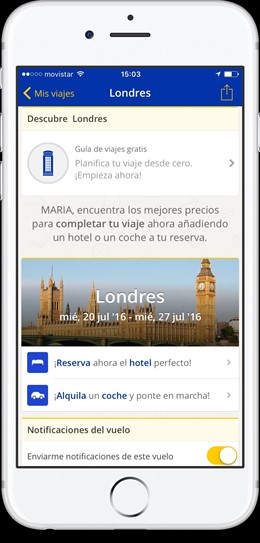 Nuevas funcionalidades de eDreams Odigeo