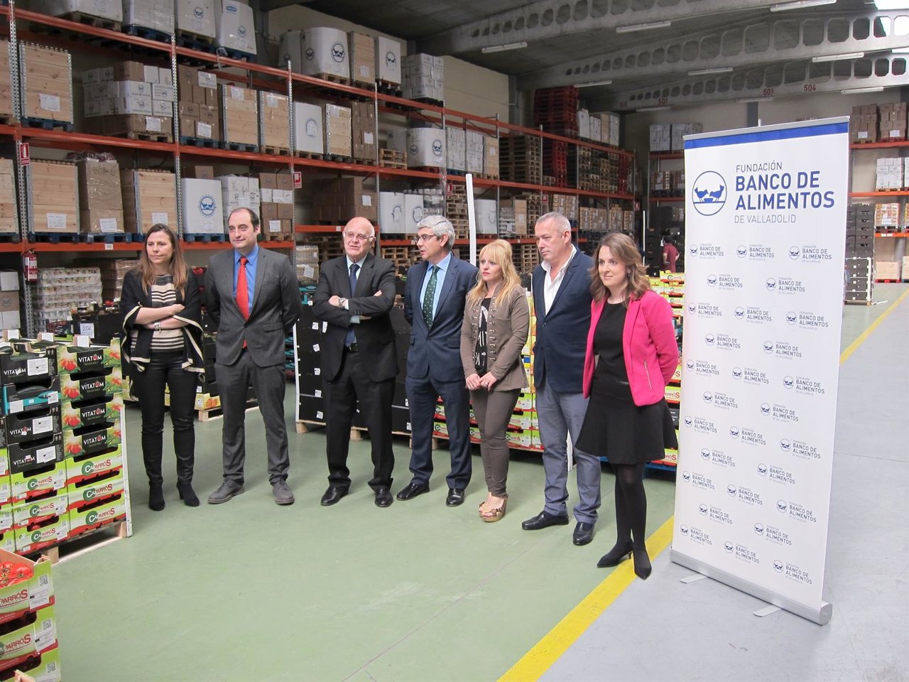 Representantes de supermercados y del Banco de Alimentos presentan la campaña