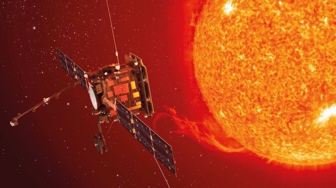 Recreación artística del satélite Solar Orbiter