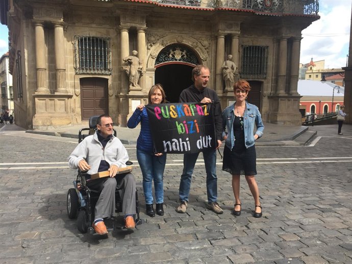 Bakartxo Ruiz en un acto de EH Bildu.