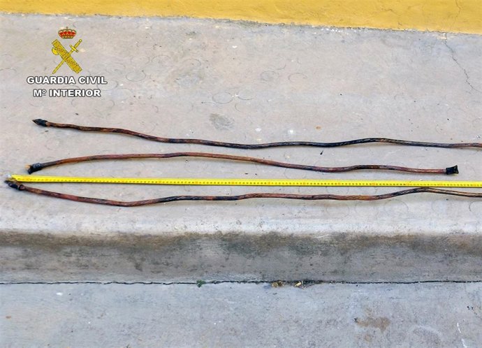La Guardia Civil recupera cien metros de cable de cobre de la estación de tren 