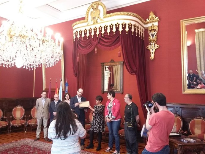 El alcalde de Santiago, Martiño Noriega, en un evento en el Ayuntamiento