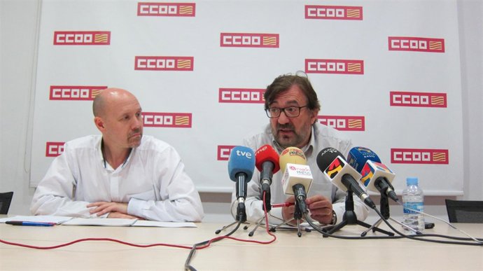 Manuel Pina y Julián Buey, de CC.OO.-Aragón