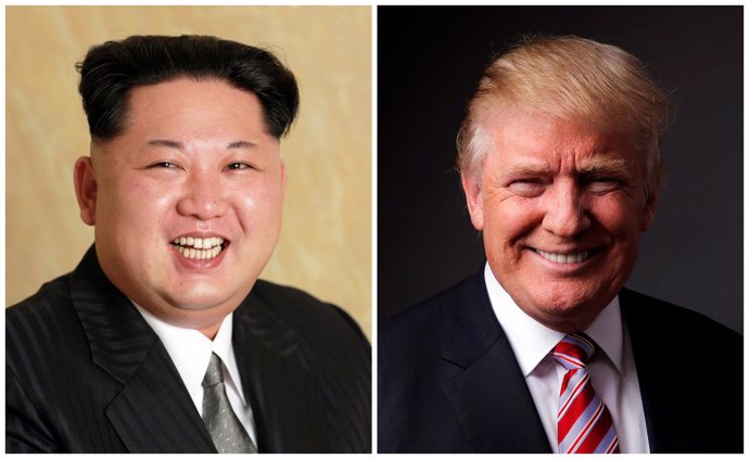 El dirigente norcoreano, Kom Jong Un, y el empresario Donald Trump