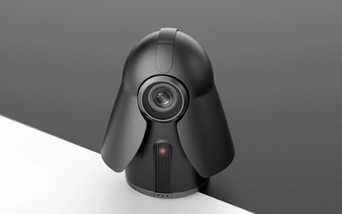 Concepto de cámara de videovigilancia Darth Vader