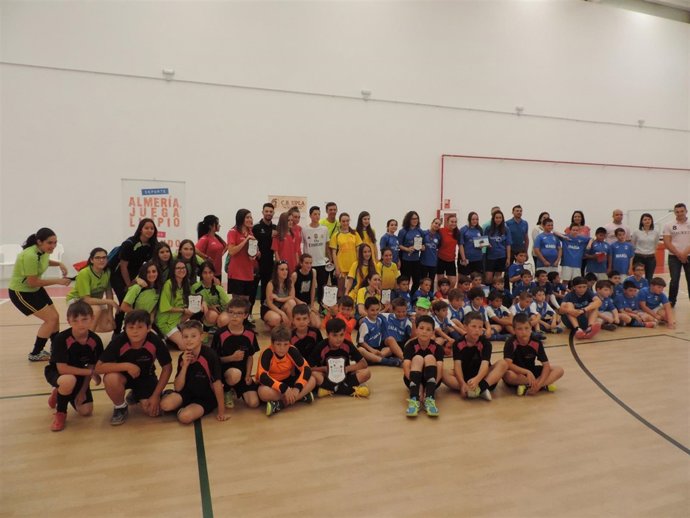 Los Gallardos, una de las sedes de clausura de los JDP de fútbol sala.