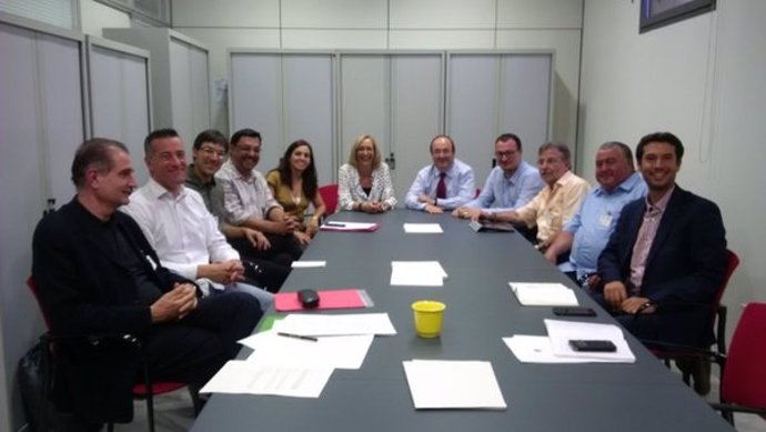 Miquel Iceta (PSC) reunido con alcaldes y concejales del Penedès