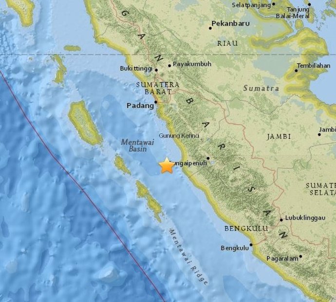 Terremoto en la isla de Sumatra, Indonesia