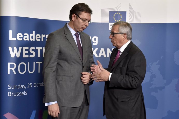 Alexander Vucic y Jean-Claude Juncker