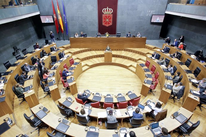 Imagen de un pleno del Parlamento de Navarra.