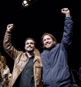 Alberto Garzón y Pablo Iglesias 