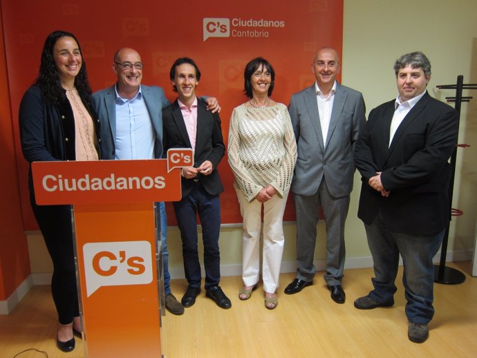 Felisuco con candidatos de C's Cantabria 