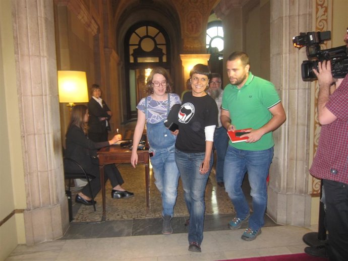 E.Reguant, A.Gabriel y X.Generó (CUP)