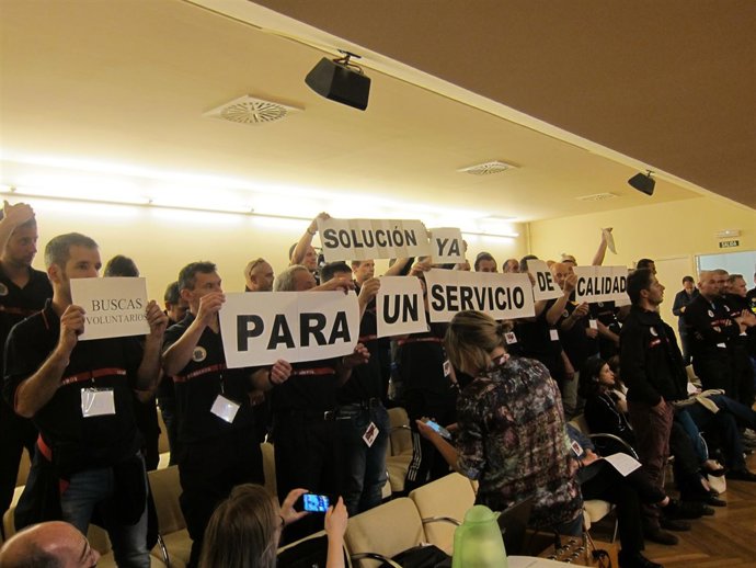 Protesta en el Ayuntamiento de Logroño
