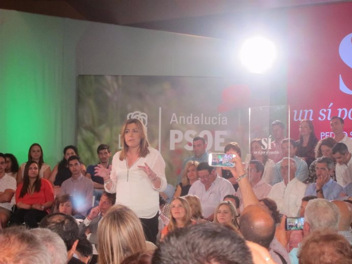 La secretaria general del PSOE-A y presidenta de la Junta, Susana Díaz, 