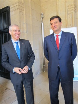 Francisco Conde y el consejero delegado del ICEX