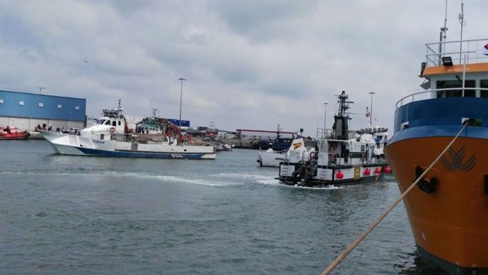 Protesta de la flota pesquera de Barbate