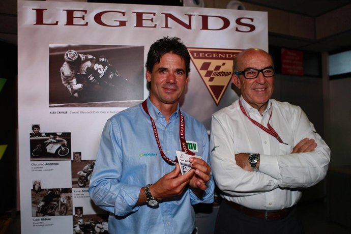 Alex Crivillé y Carmelo Ezpeleta