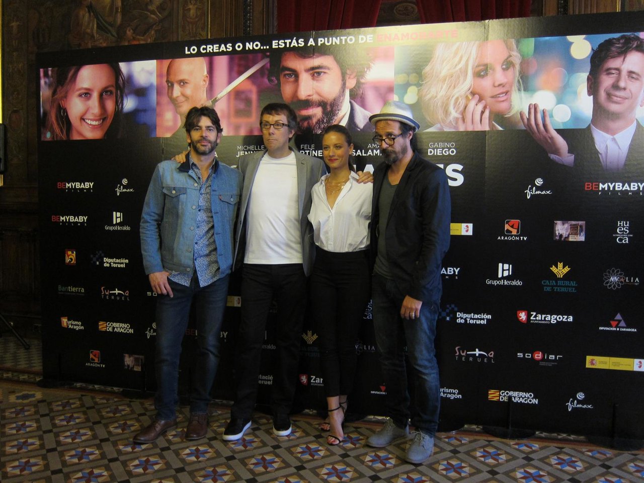 Noriega, Lamata, Jenner y Martínez en la presentación de 'Nuestros amantes' 