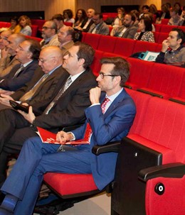 En primer plano, el nuevo secretario de ECCyL, Leandro Roldán. 