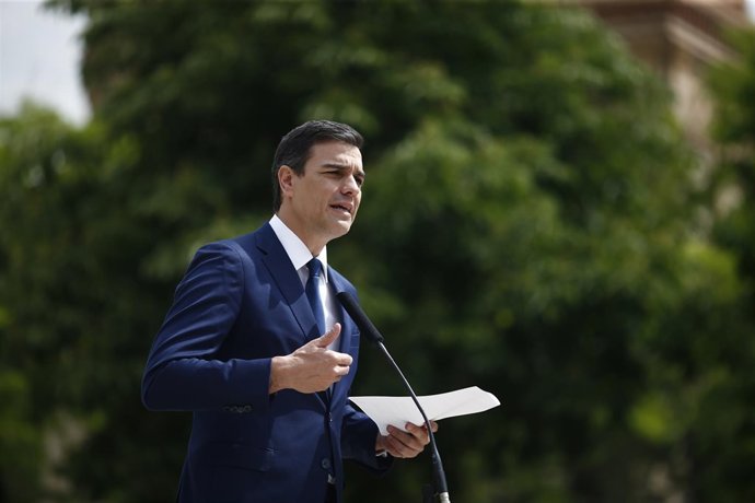 Pedro Sánchez en un acto