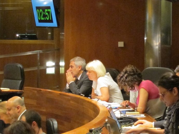 Grupo de IU en el Pleno.