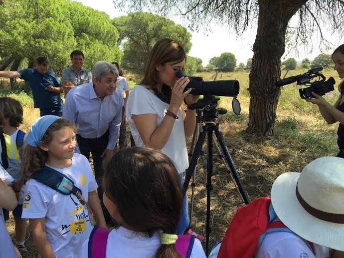 Alumnos en Marimas del Odiel en Huelva.