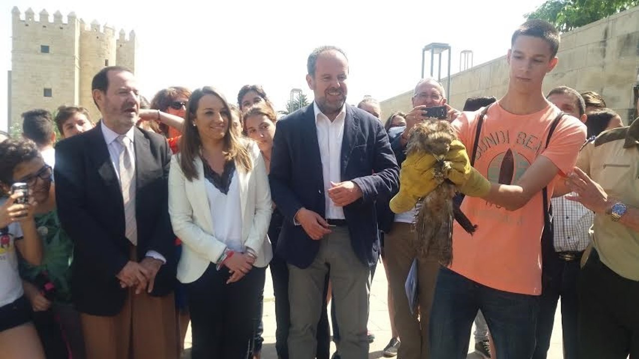 Benzal (izda.), Ruiz y Algar durante la celebración de la jornada
