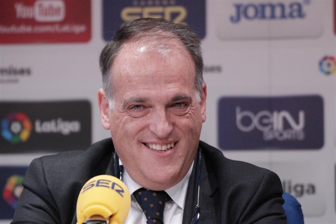Javier Tebas en la presentación del torneo nacional LaLiga Promises