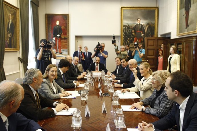 Ana Pastor, Cristina Cifuentes y Manuela Carmena