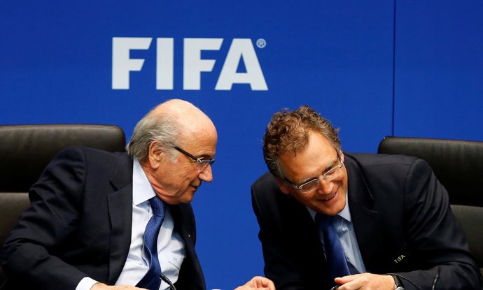El expresidente de la FIFA Joseph Blatter y el exsecretario Jerome Valcke